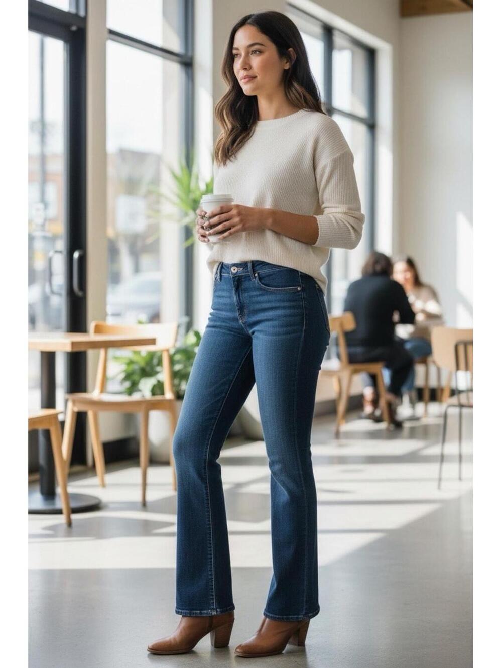 Levis 725 High Rise Bootcut Jeans 32 Women's Dark Blue Wash Size 32 - Picture 2 of 16